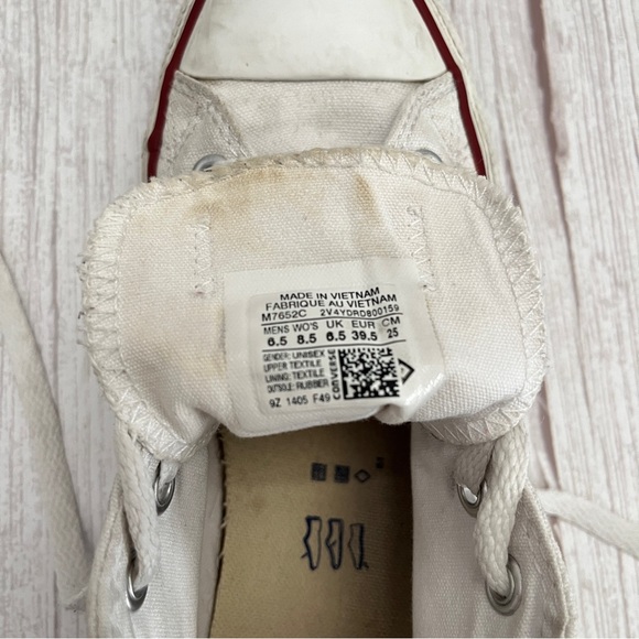 Converse Chuck Taylor All Star Low Top Shoes White Men Size 6.5 / Women's 8.5 - Picture 9 of 11